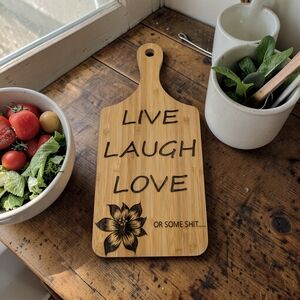Funny Engraved Bamboo Cutting Board! Handcrafted!